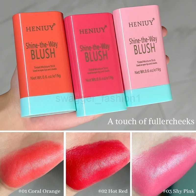 3 Colors Multi Functional Blush Stick Waterproof Long Lasting Easy Color Delicate MoistureB240722