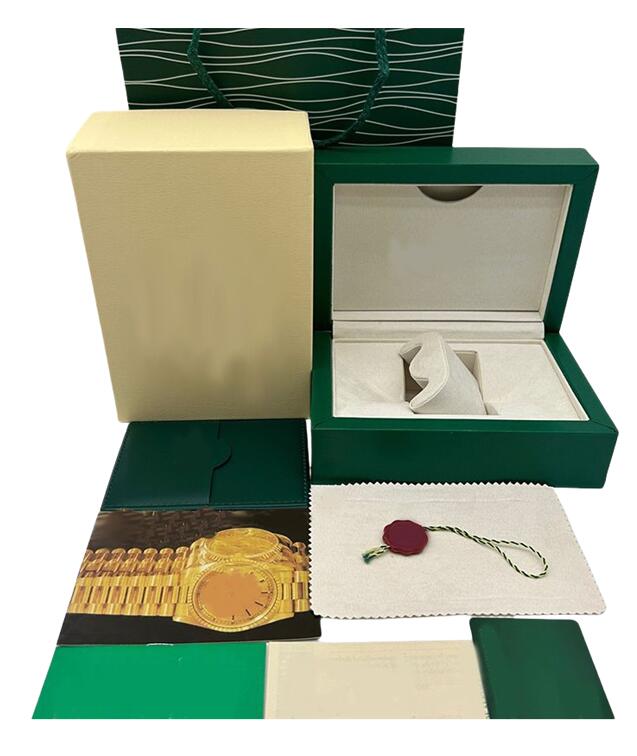 High quality green watch box, wooden men's and women's watch factory box,paper bag certificate, luxury watch accessories top-level box fashion watch essential box