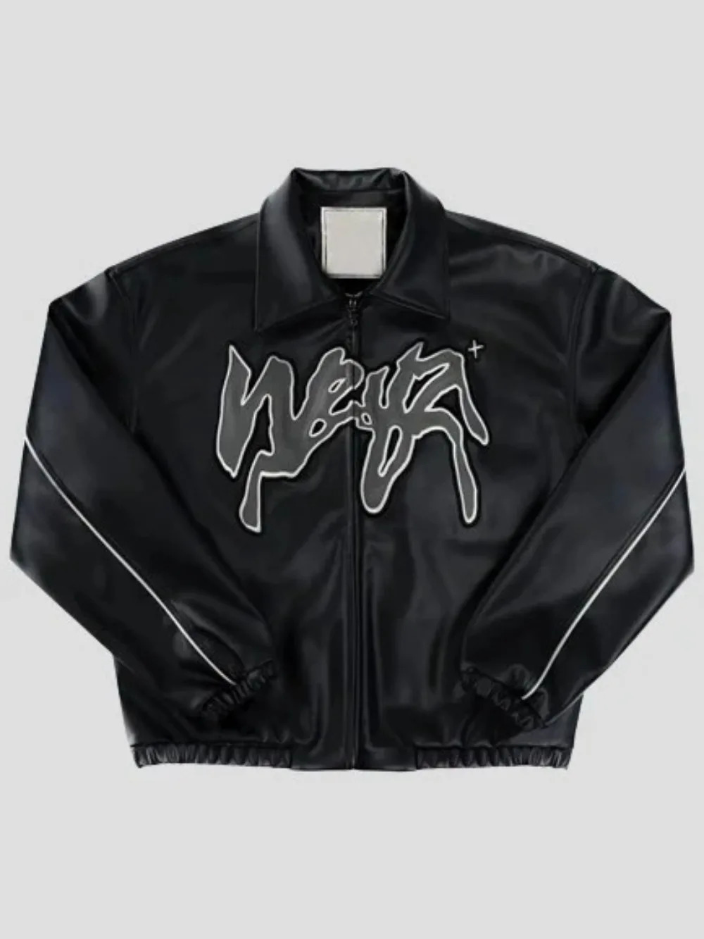 Streetwear Jacket Coat Y2K Harajuku Hip Hop Cartoon letter Graphic Pu Leather Jacket Mens Gothic zipper Jacket Coat Clothes 240716