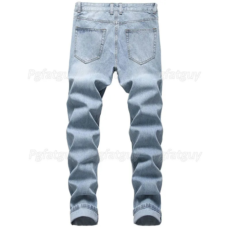 Simple Casual Men 2 Piece Sets Ripped Hole Slim-fit Long Sleeve Denim Jacket Matching Jeans Light Blue Spring Summer Ropa Hombre 240715