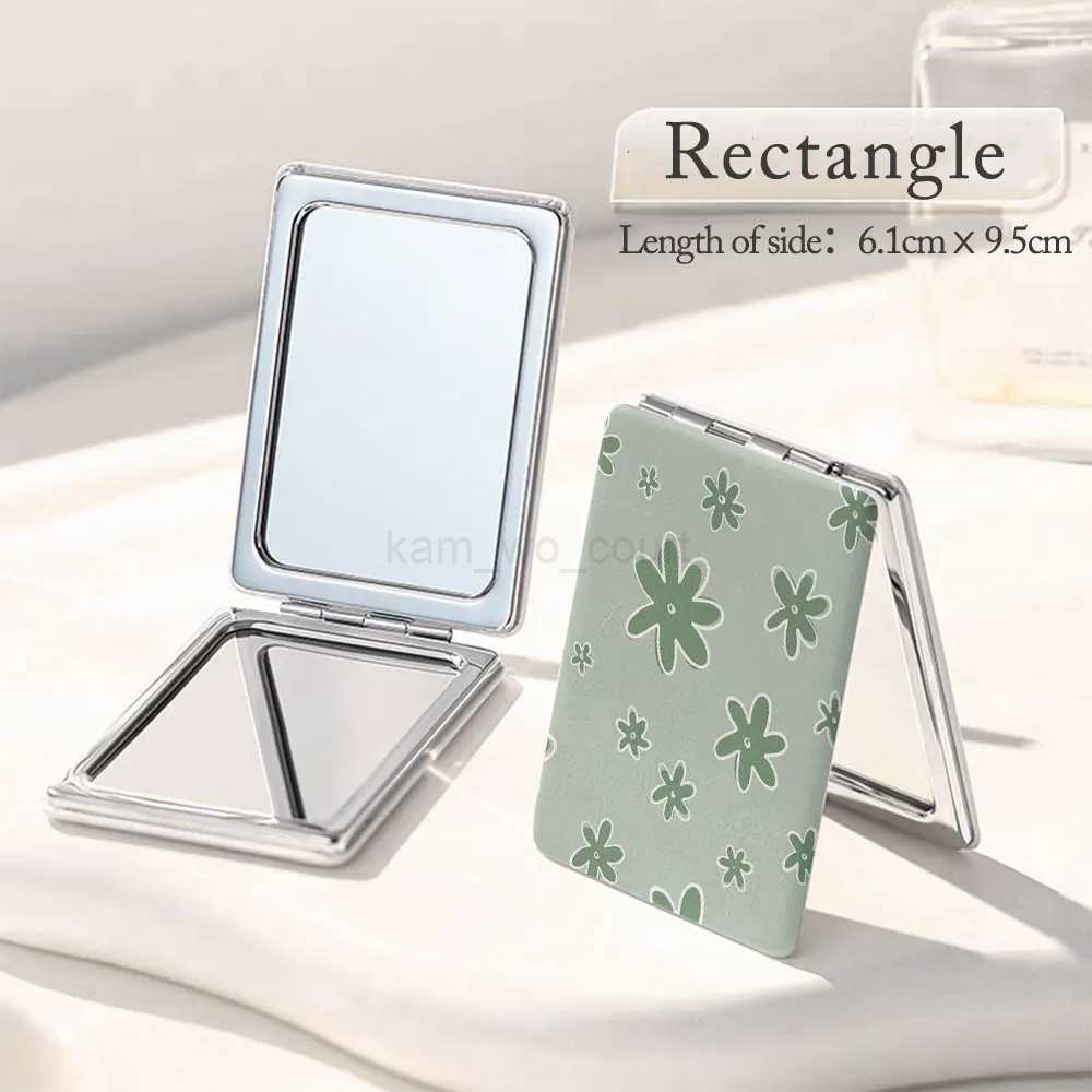 Cosmetic mirror appearance delicate and small work travel are convenient to carry plant patterns have a feeling of natureM240722