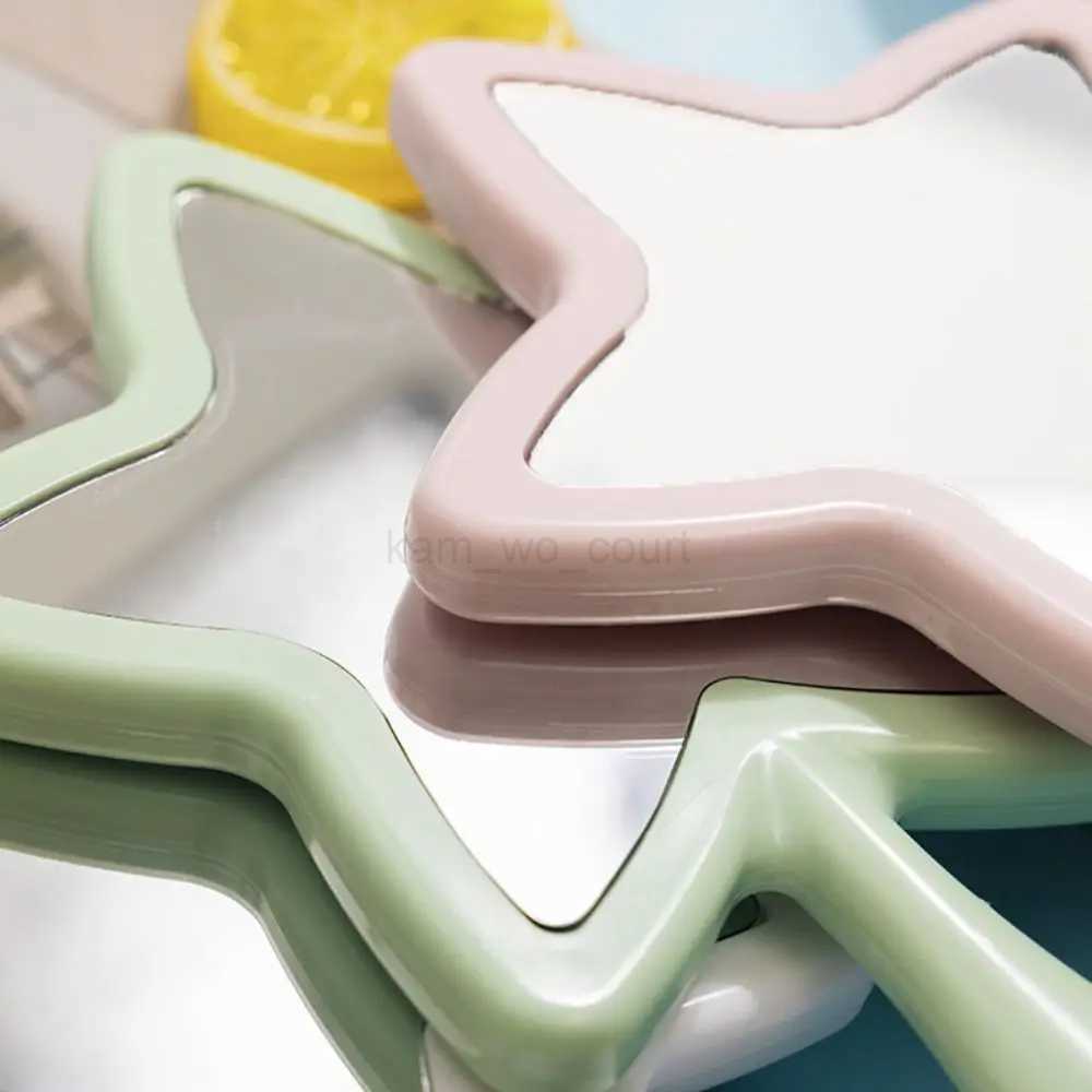 Handheld Makeup Mirror Cute Star Shaped Vanity Cosmetic Mirror Creative Cosmetics ToolsM240722