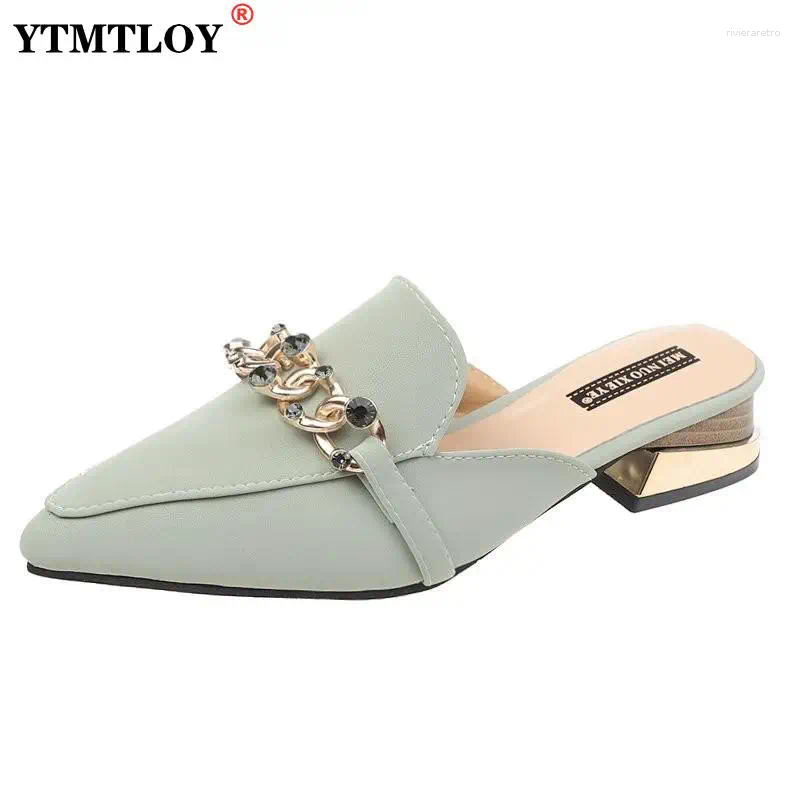 Slippers Low Shoes Ladies' Slides Slipers Women Shallow Female Mule Cover Toe Fringe Loafers Designer Mules Flat PU