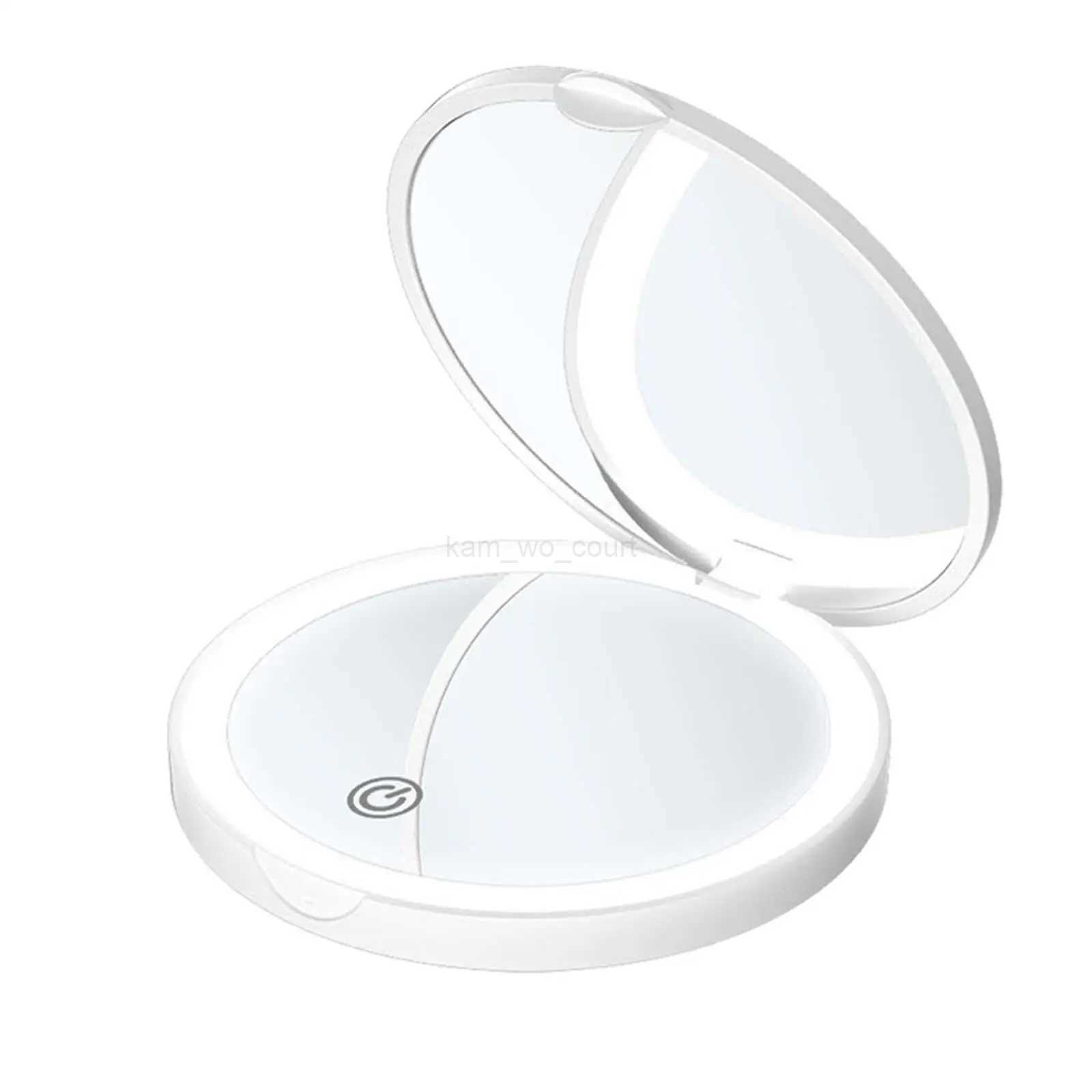 Lighted Travel Mirror 2x Magnification with Light Folding LED Compact Mirror for Travel Pocket Purse Women Girls ValentineS DayM240722 - view 7