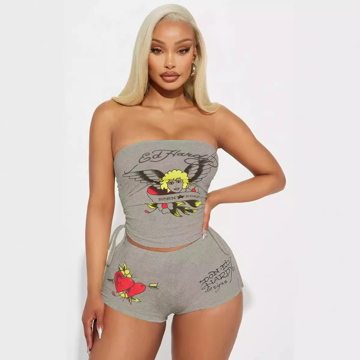 Womens designer clothes women Printed Summer Fashion Casual Sports Set New Hoodie Set and Sporty Letter Printed Hot Girl Sexy Two Piece Set