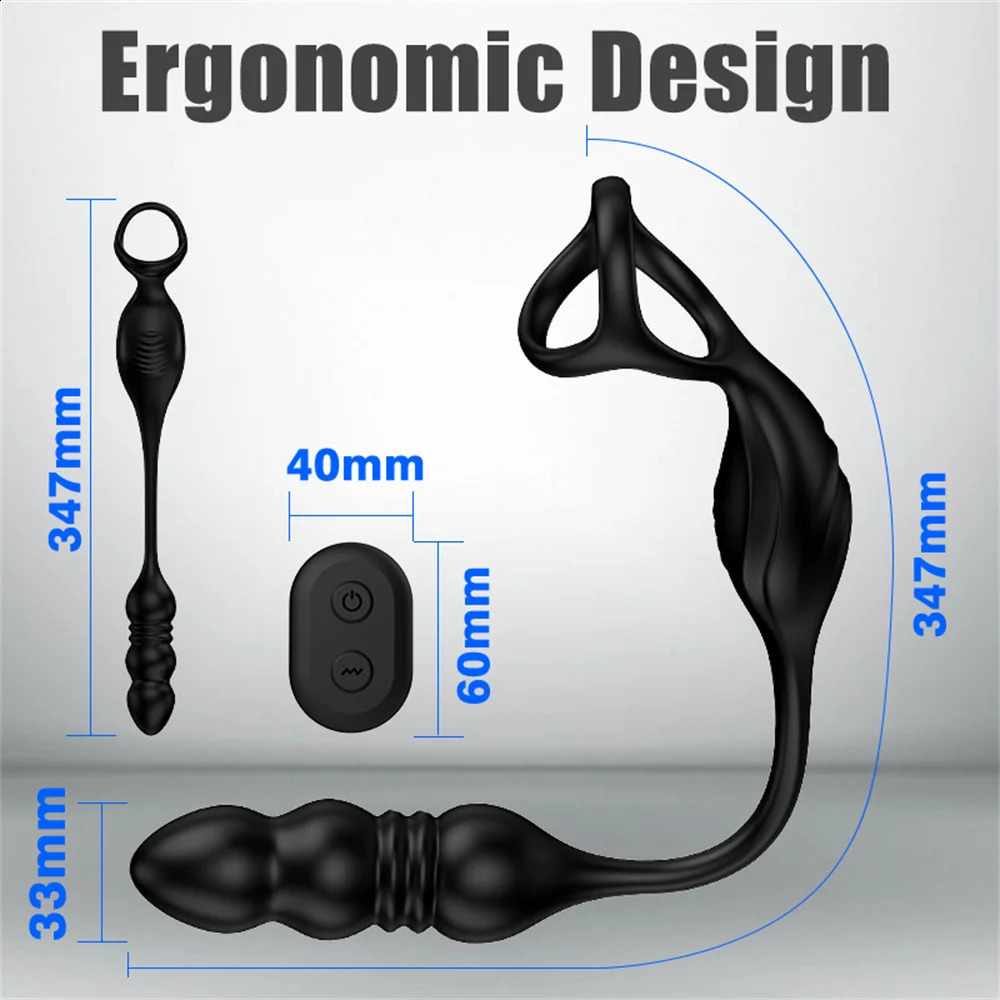 Telescopic Vibrating Butt Plug Anal Sex Toys for Women Vibrator Wireless Remote Ass Anal Dildo Prostate Massager Men Buttplug 240715