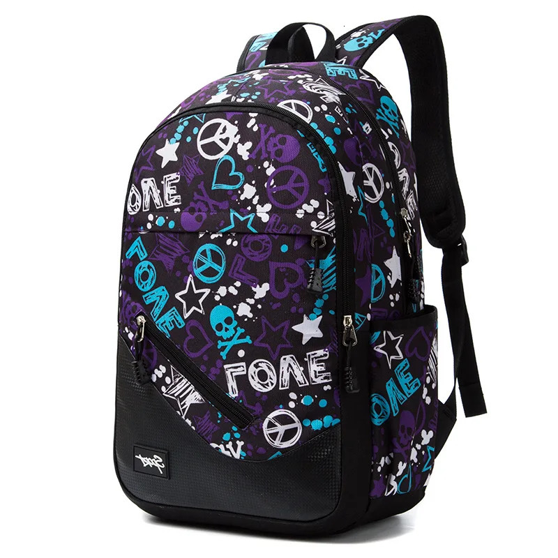 Children Printing School Backpack Large-Capacity Orthopedic Schoolbag For Boys Girls Laptop Backpacks Teenage Nylon School Bags 240712