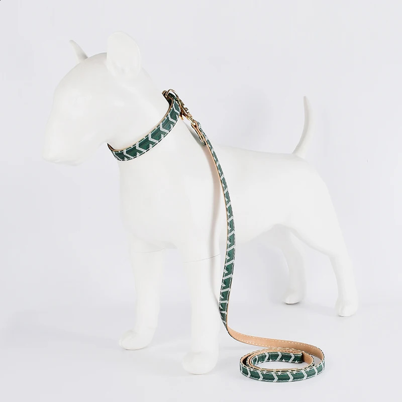 Loudik dog collar with name board customized personalized recycling ECO leather pet accessories fashionable patterns wholesale 240722