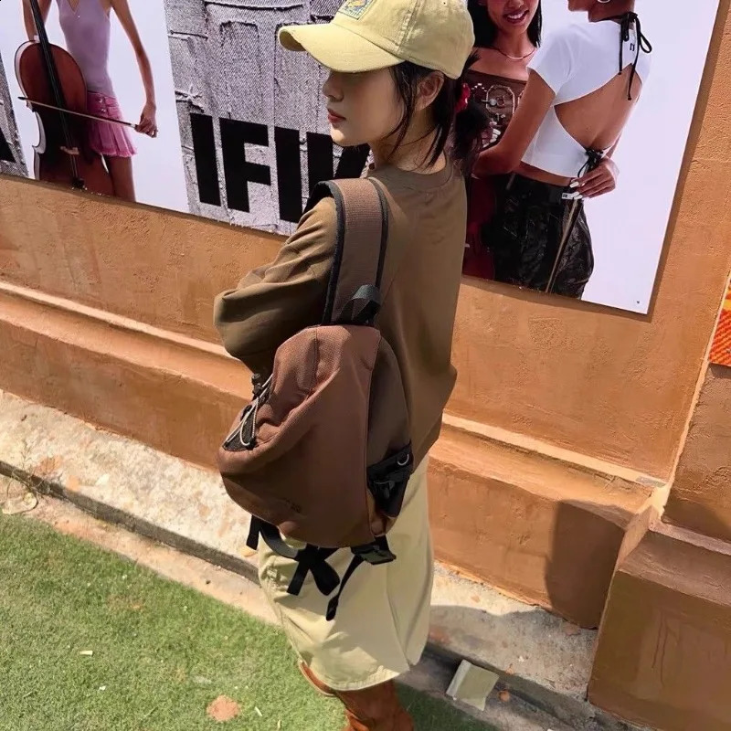 Japanese Casual All Match Women Handbags Streetwear Vintage Y2k Aesthetic Shoulder Bag Fashion Ins Trendy Grunge Crossbody Bags 240722