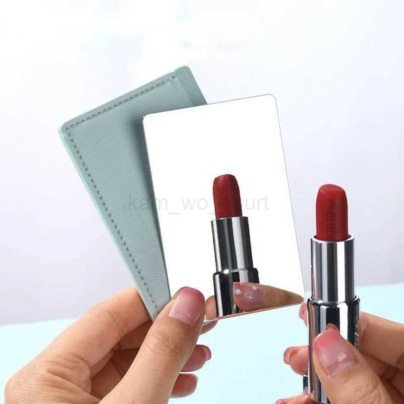 Stainless Steel Card Cosmetics Mirror Portable Mini Unbreakable Makeup Mirror Shatter Proof Pocket Go Out Pocket MirrorM240722