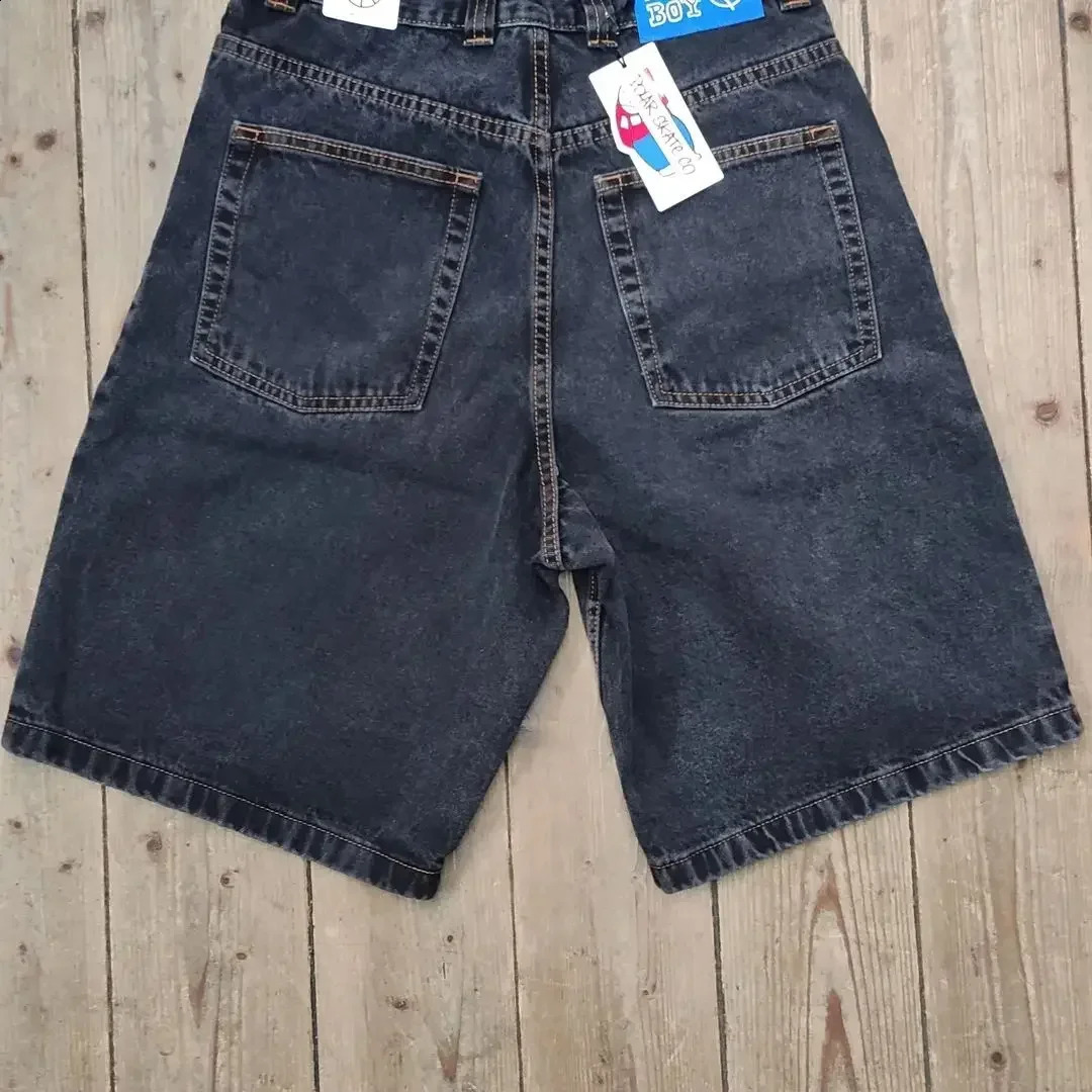 Big Boy Shorts Harajuku Hip Hop Cartoon Graphic Embroider Retro Denim Y2k Gym Basketball baggy Clothing y240814