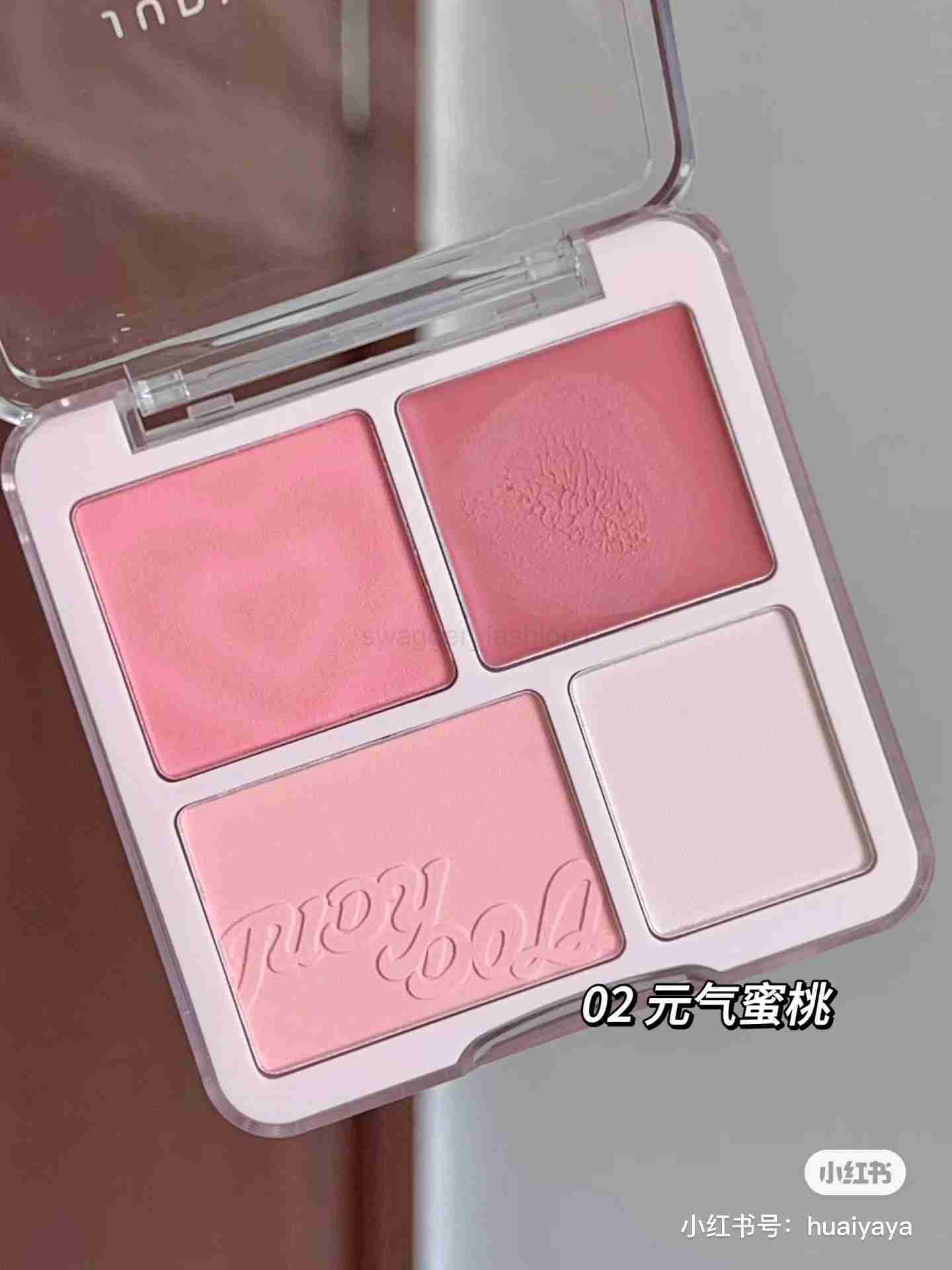 Judydoll 4 Color Blush Palette Expanding Color Matte Brightening Blush Cream Powder Blush MudB240722