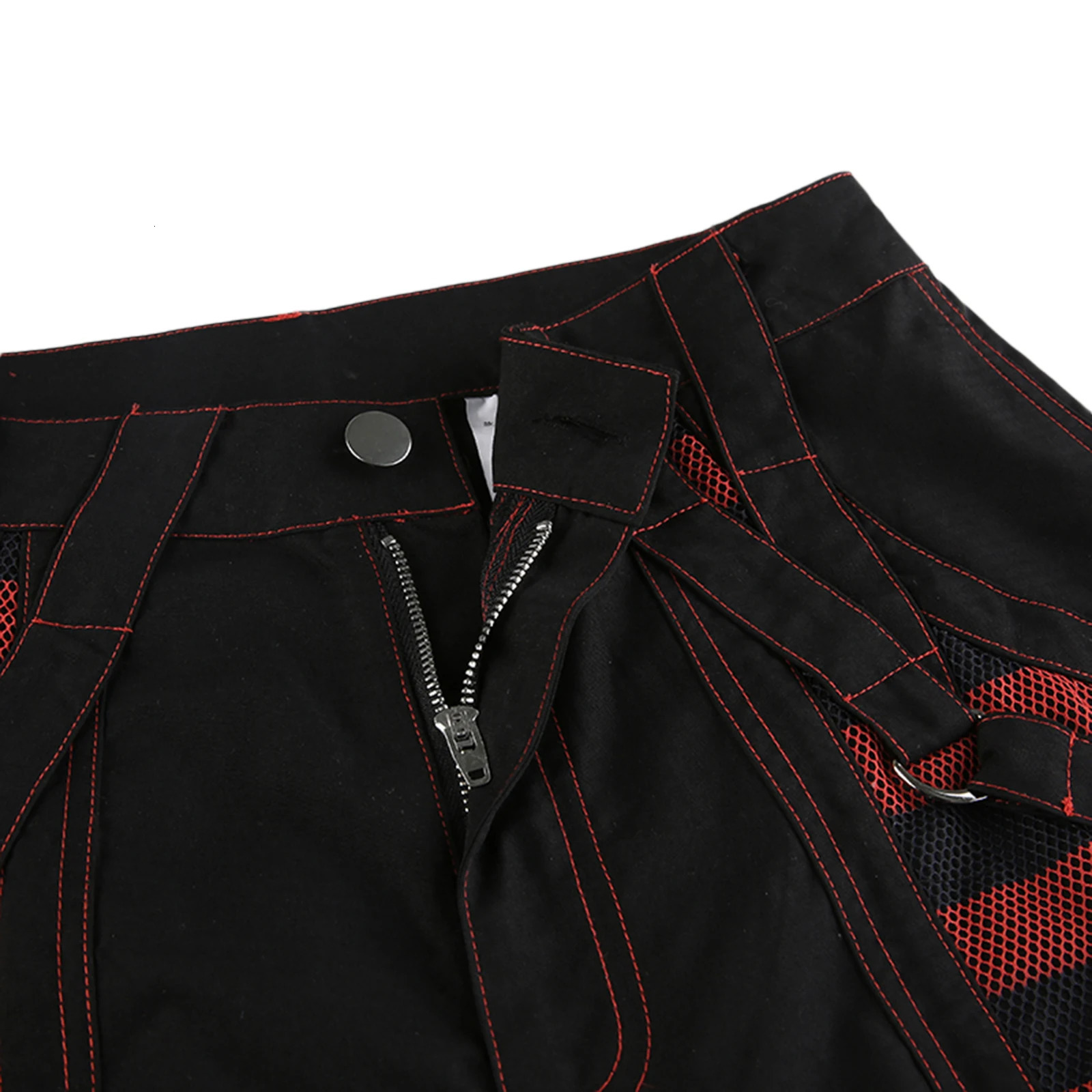 Gothic Women Punk Cargo Pants Wide Straight Leg Pants Grunge Hippie Baggy Trousers Y2k Academic Dark Clothes Streetwear 240717