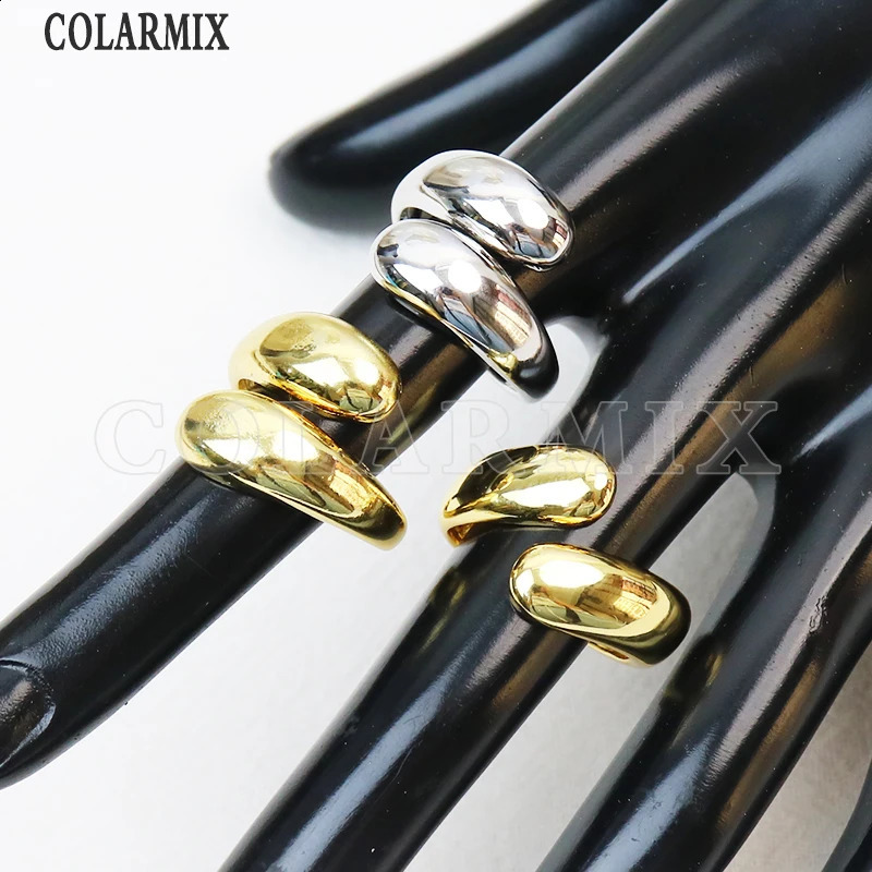 10 Pcs Smooth Metalllic Round Hug style Punk Rings Openable Women Classic Party Gift Fashion Jewelry 6 240713