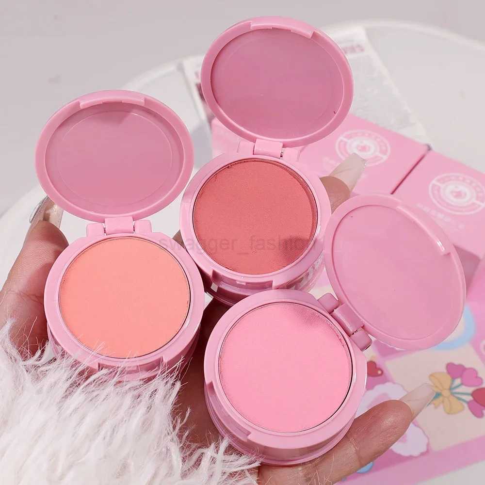 Monochrome Girl Blush with Powder Puff Makeup Natural Cheek Tint Blush Palette Peach Pink Cheek Contour Blush Korean CosmeticsB240722