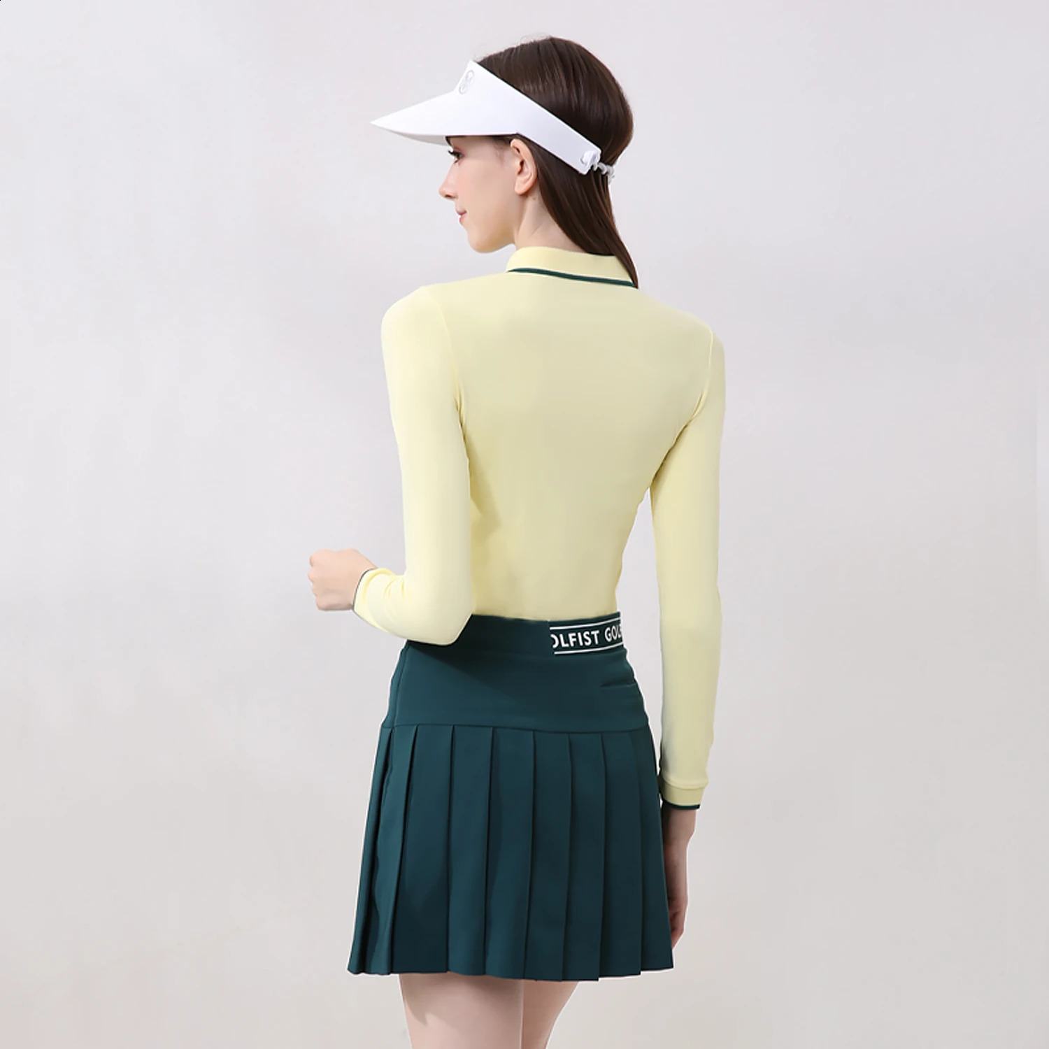 Golfist Women Autumn Spring Golf Suits Long Sleeve Polo T-Shirt Pleated Skirt Fitness Slim Fit Causal Tennis Suits Sportswear 240715