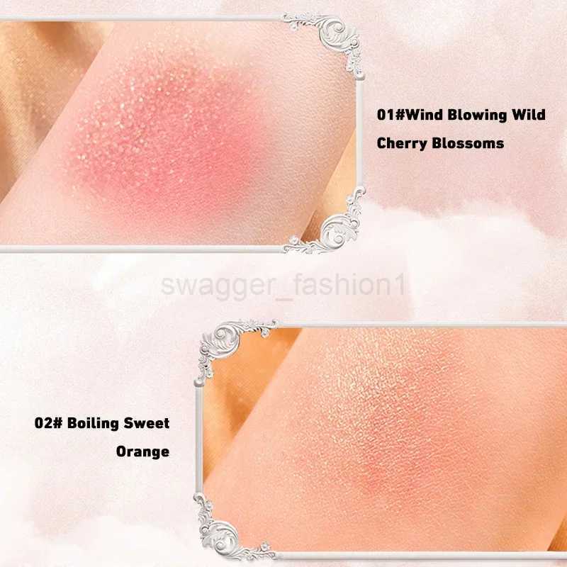 Hot Highlighter Embossed Blush Glitter Facial Longlasting Shimmer Powder Pink Coral Rouged For Cheeks Eyeshadow Smooth CosmeticsB240722