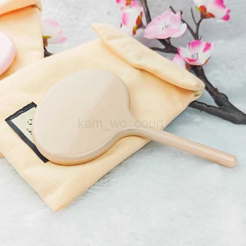 Eyelash Extension Handheld Makeup Mirror Oval Makeup Vanity Mirror With Handle Hand Mirror SPA Salon Compact MirrorsM240722