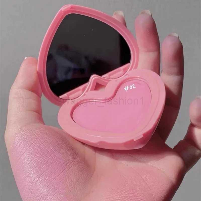 Matte Velvet Blush Natural Versatile Sweet Girls Student Blush Lasting Coloring Tinted Heart Shape Peach Blusher Tint Mud CreamB240722