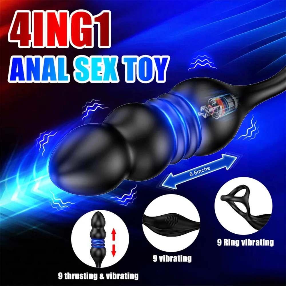 Telescopic Vibrating Butt Plug Anal Sex Toys for Women Vibrator Wireless Remote Ass Anal Dildo Prostate Massager Men Buttplug 240715
