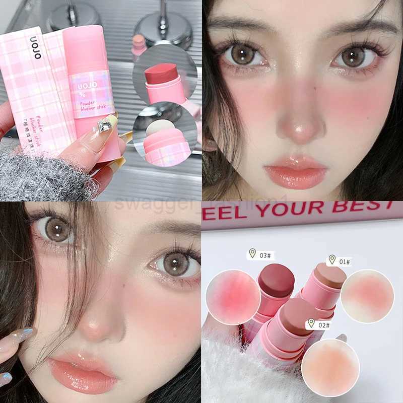 Creamy Peach Blusher Stick Waterproof Low Saturation Cute Strawberry Milk Blush Natural Matte Rubor Korean Dupes Women MakeupB240722