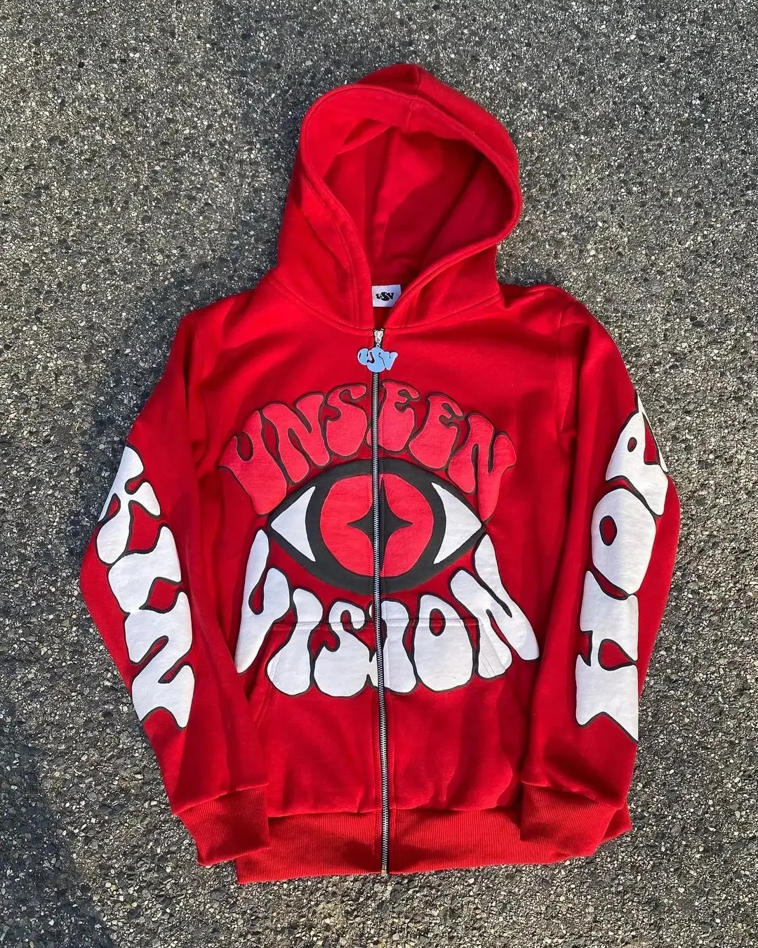 Harajuku UNSEEN VISION Hoodies Women Graphic Y2k Top Oversized Hoodie Couples Sweatshirt Streetwear Goth Clothes Men Clothing 240819