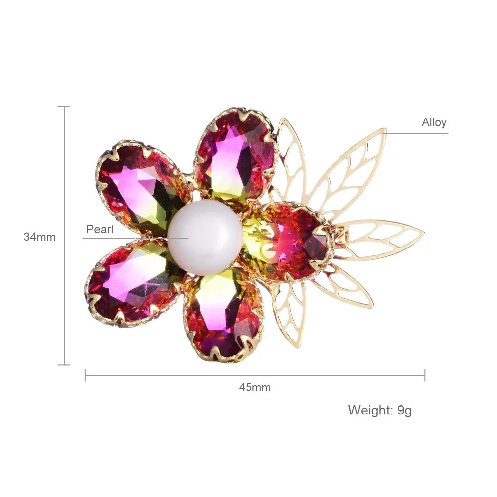 Hongye Freshwater Pearl Flower Brooches for Women Gold Brooch Sweater Pins Fine Jewelry Bouquet Party Wedding Accessories 240713
