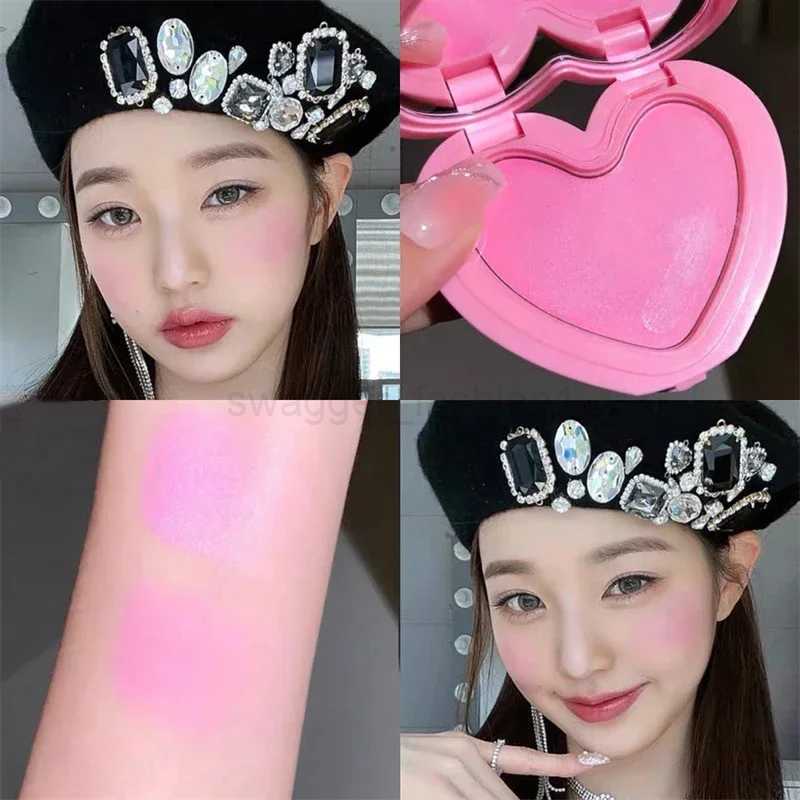Matte Velvet Blush Natural Versatile Sweet Girls Student Blush Lasting Coloring Tinted Heart Shape Peach Blusher Tint Mud CreamB240722