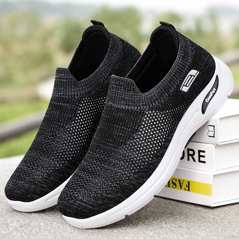 Men's wholesale 2024 new men's spring live broadcast hot selg casual breathable hollow mesh shoes