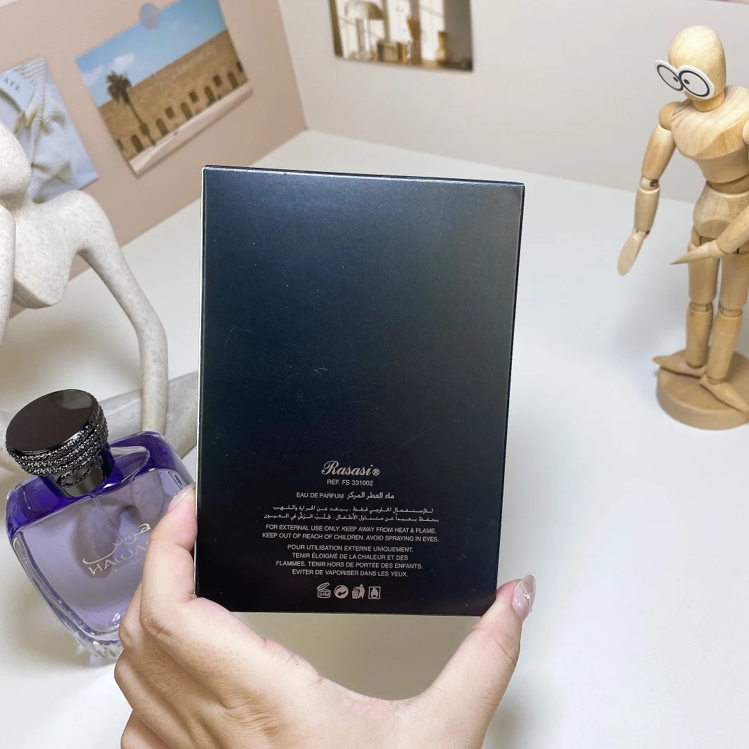 Rasasi Hawas for Him Perfume 100ml Man Fragrance Eau De Parfum 3.3oz Long Lasting Smell Brand EDP Men Cologne Spray Male Body Mist High Quality Fast D