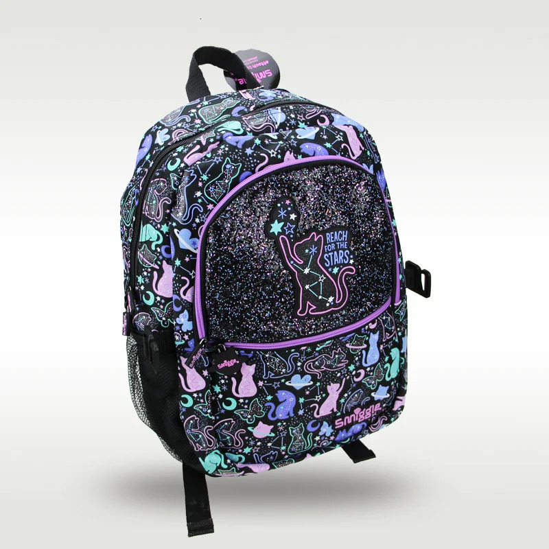 Australia original Smiggle childrens -selg schoolbag female cute high-quality backpack star cat 16 inches 240712 49e1
