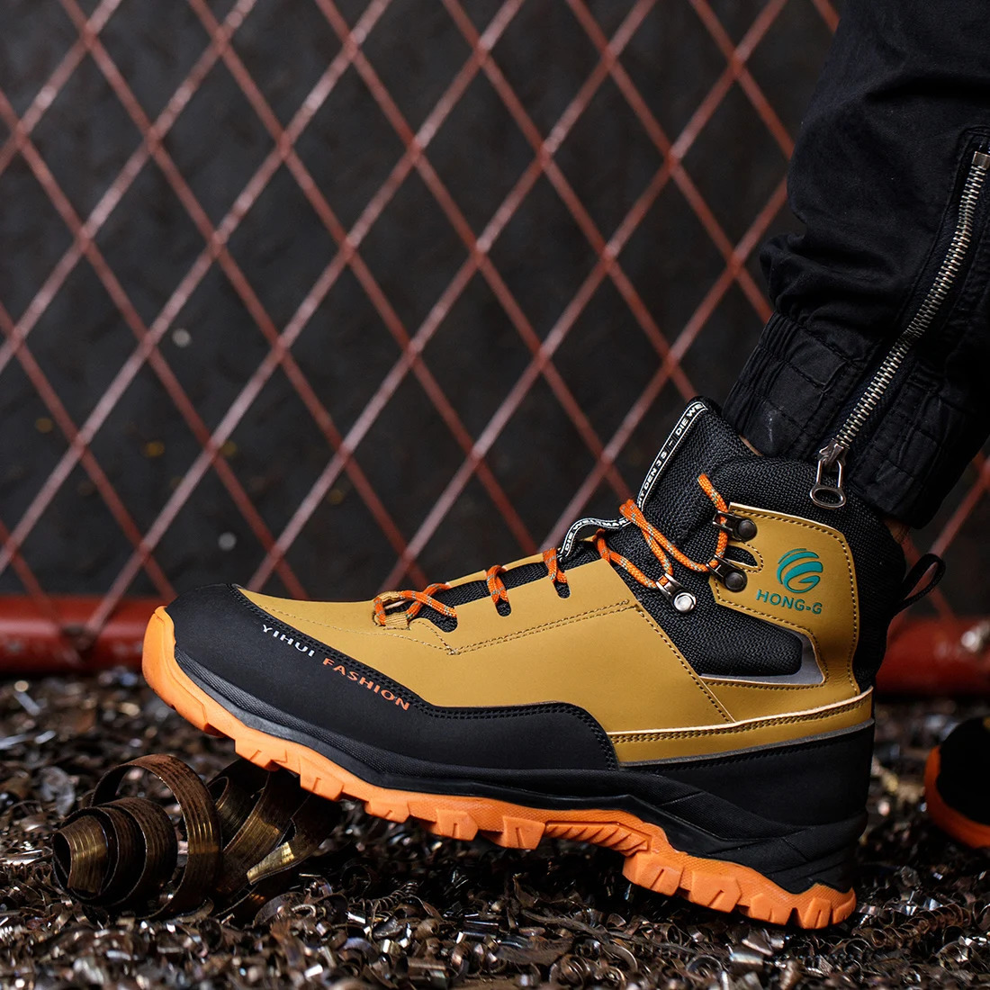 High Top Work Safety Shoes Men Safety Boots Anti-smash Anti-stab Work Shoes Sneakers Steel Toe Shoes Male Work Boot Indestructib 240718