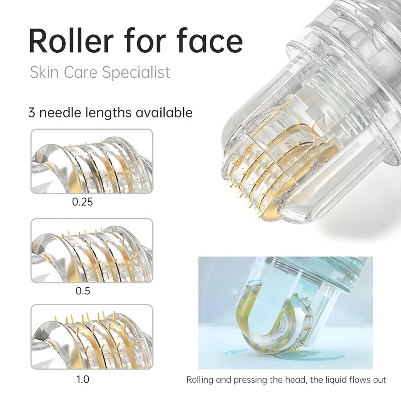 64 Hydra Roller Micro-Needling 64Needles Derma Roller for Beard Hair Re- Growth Skin Care Body Beauty Microneedle roller No Liquid