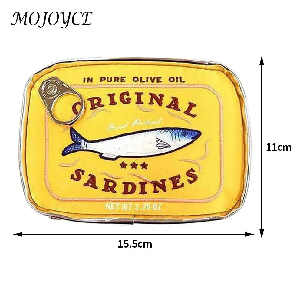 Canned Sardines Women Travel Cosmetic Bag Cute Toiletry Creative Portable Fashion Zipper Multifunction for Weekend Vacation 240722