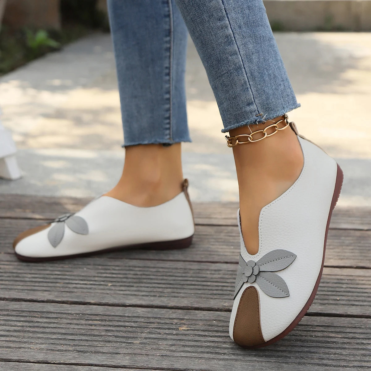 Womens casual flat sole single shoes comfortable and versatile soft loafers fashionable Mary Jane ballet 240718