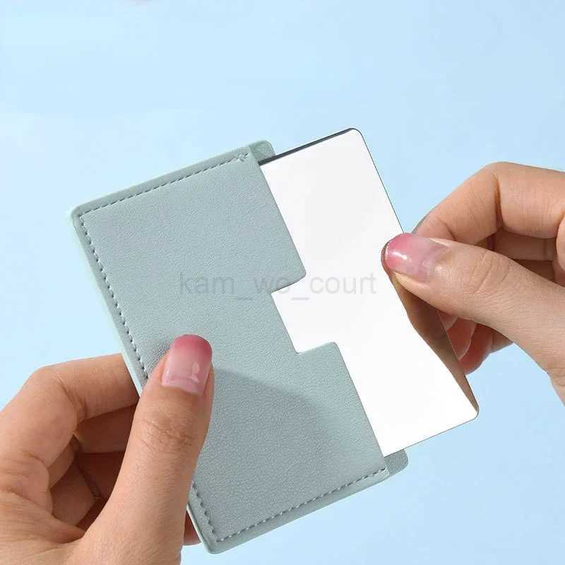 Stainless Steel Card Cosmetics Mirror Portable Mini Unbreakable Makeup Mirror Shatter Proof Pocket Go Out Pocket MirrorM240722