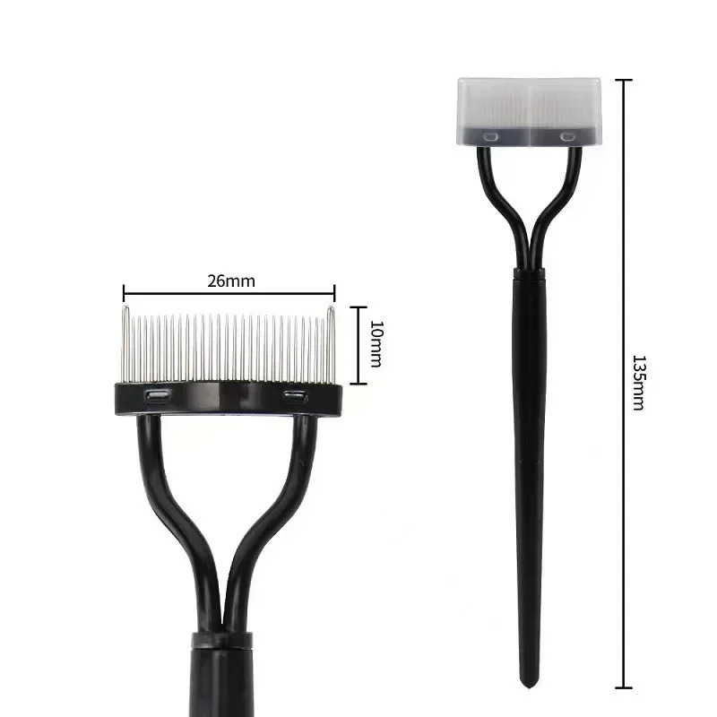 1pc Eyelash Separator Metal Teeth Foldable Eye lash Curler Beauty Makeup Stainless Eyelashs Brush Comb Mascara Curl Make up Tool 240713
