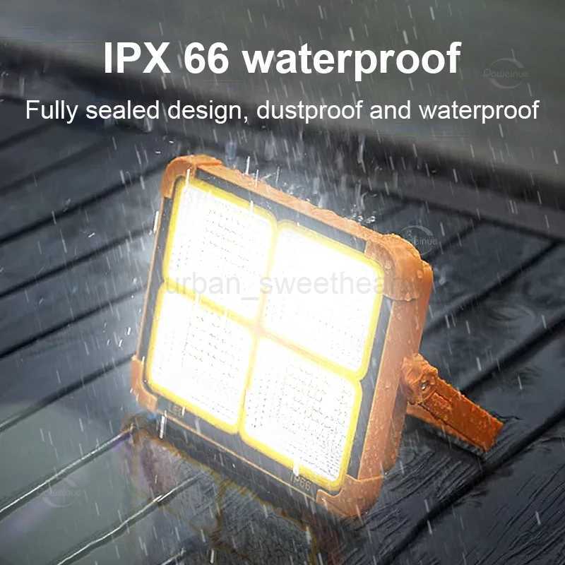 Powerful 400 Solar Rechargeable Camping Light 20000mAh Power Bank LED Flashlights Magnet Portable Lantern Repair Emergency LampCL240722