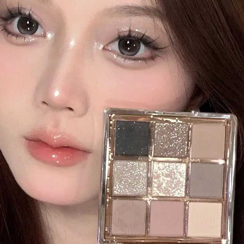 9 Colors Eyeshadow Palette Sweet Cool Girls Punk Smokey Black Grey Eye Shadow All-in-One Palette Matte Eye Contouring Eye MakeupXJ250520