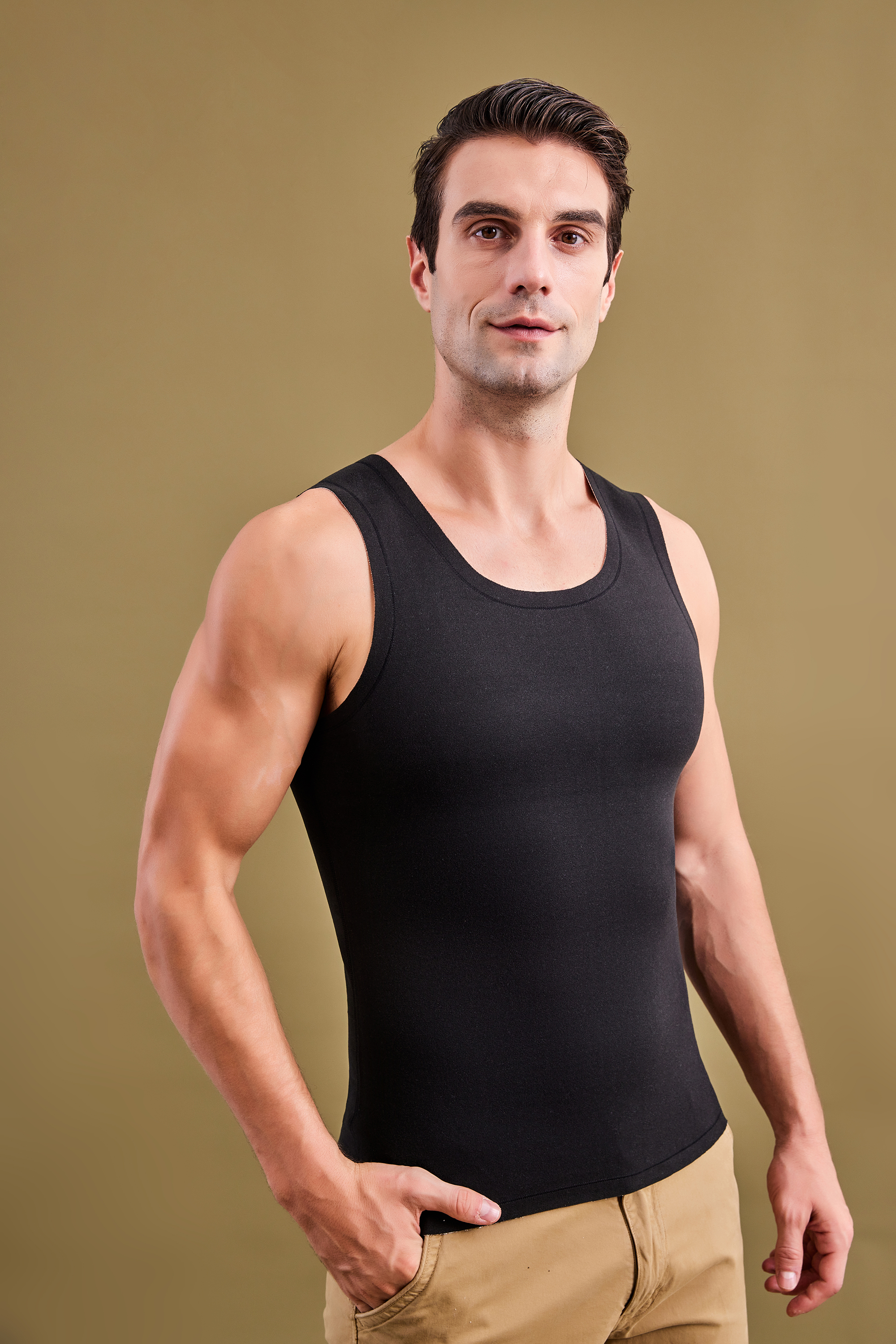 Men's thermal vest for winter slimming, warmth and mosquito prevention 24S08