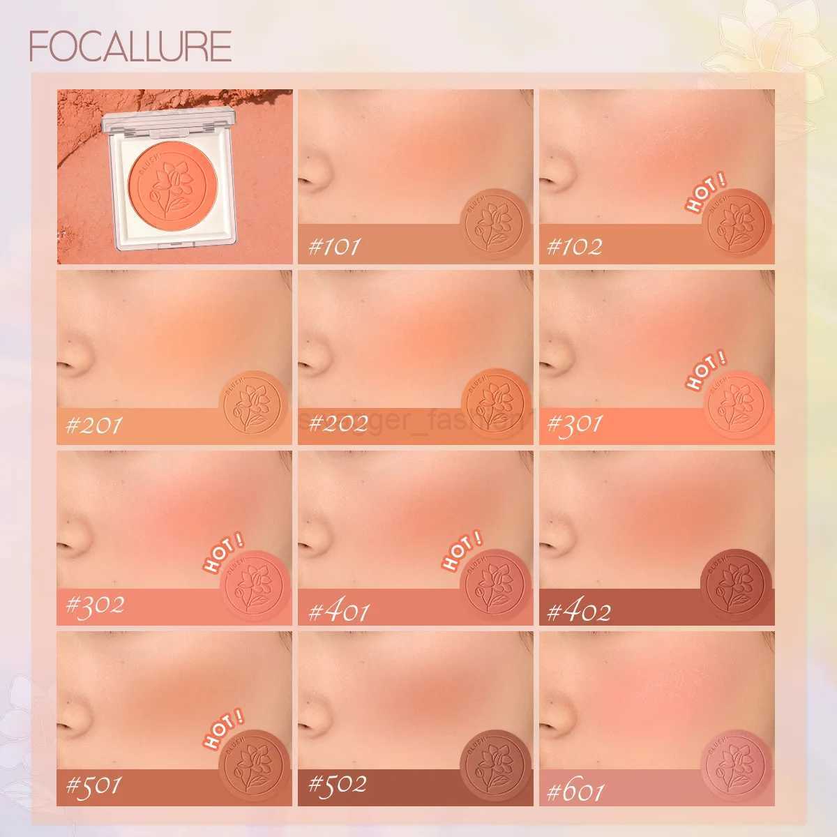 FOCALLURE Wholesale Face Blusher Peach Cream Makeup Blush Palette Cheek Contour Blush Natural CosmeticsB240722