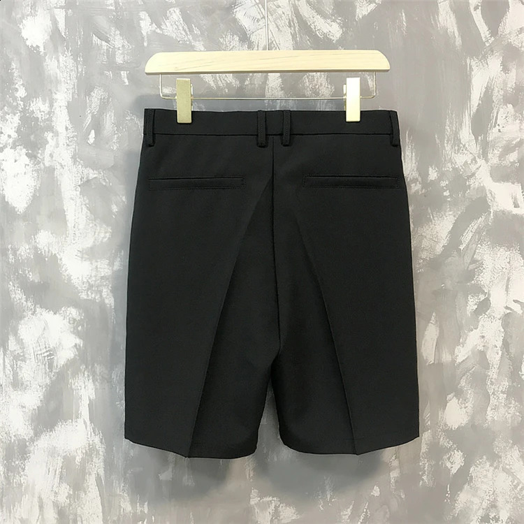 five-point pants mens summer trend casual 5 points mid pants wild youth loose white suit shorts bermuda masculina 240708
