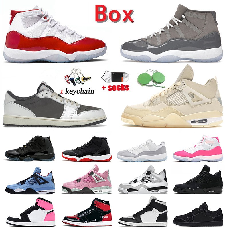 With Box Mens Trainers Basketball Shoes Cool Grey 11 cherry 11s Space Jam Reverse Mocha Low Black Cats High Thunde Mid Pink Men Women dhgate snea