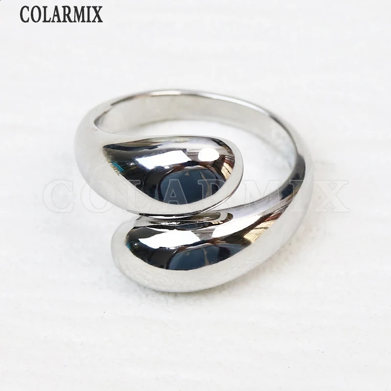 10 Pcs Smooth Metalllic Round Hug style Punk Rings Openable Women Classic Party Gift Fashion Jewelry 6 240713