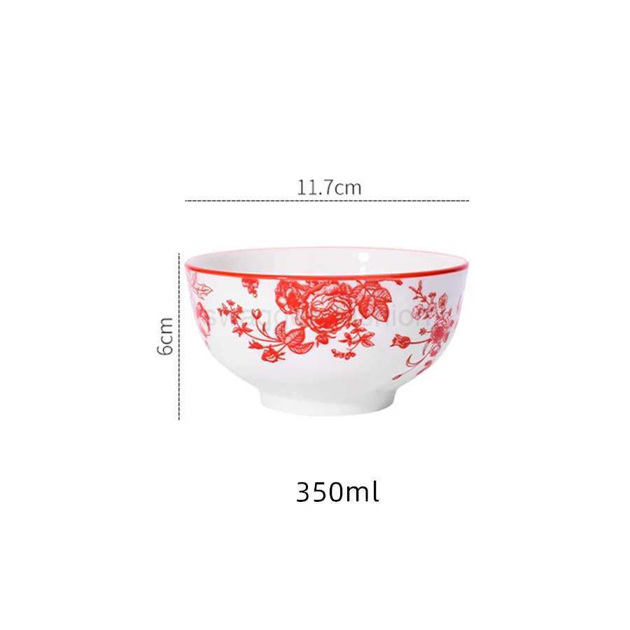 3PCS Ceramic rice bowl 4.5-inch round bowl suitable for microwave and oven home kitchen tablewareB270723