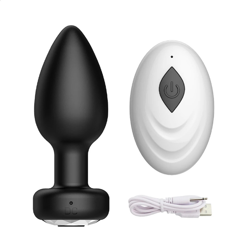 Anal Plug Vibrator Butt Portable Massager for Women Female 10 Speeds Prostate Wireless Remote Control Gay Sex Toy 240711