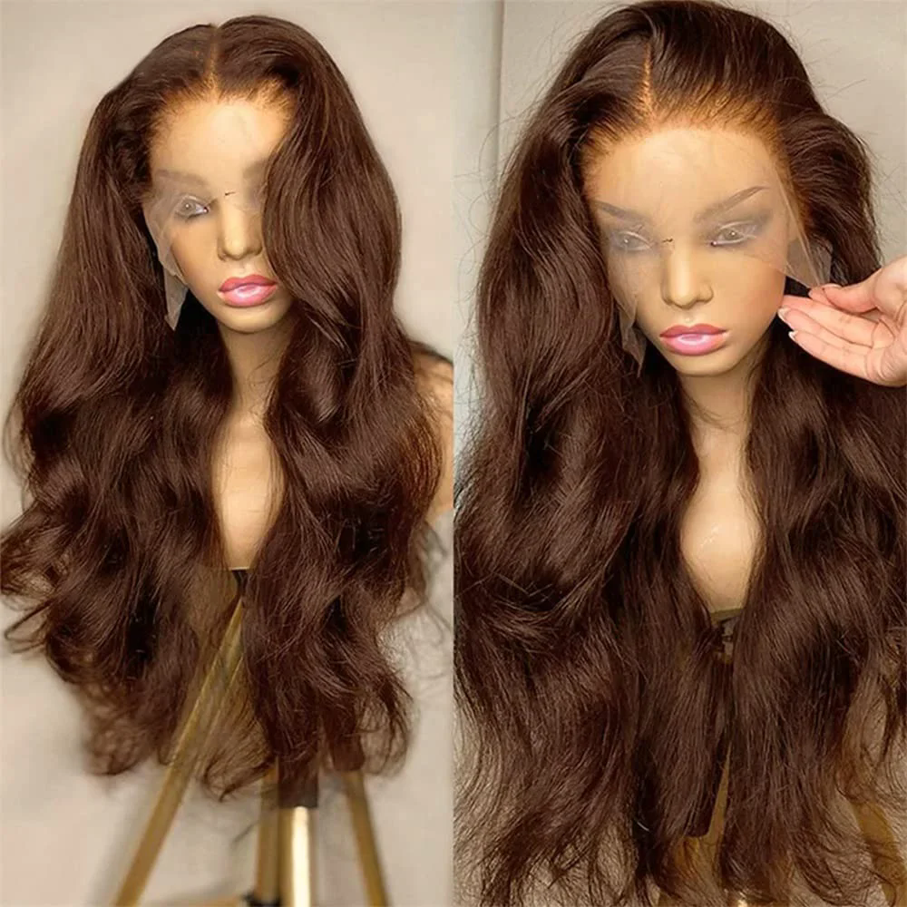 Body Wave HD Transparent Lace Front Wig raw Hair HD Frontal Wig 180% Density Human Hair loose wave natural human hair Wigs For Women