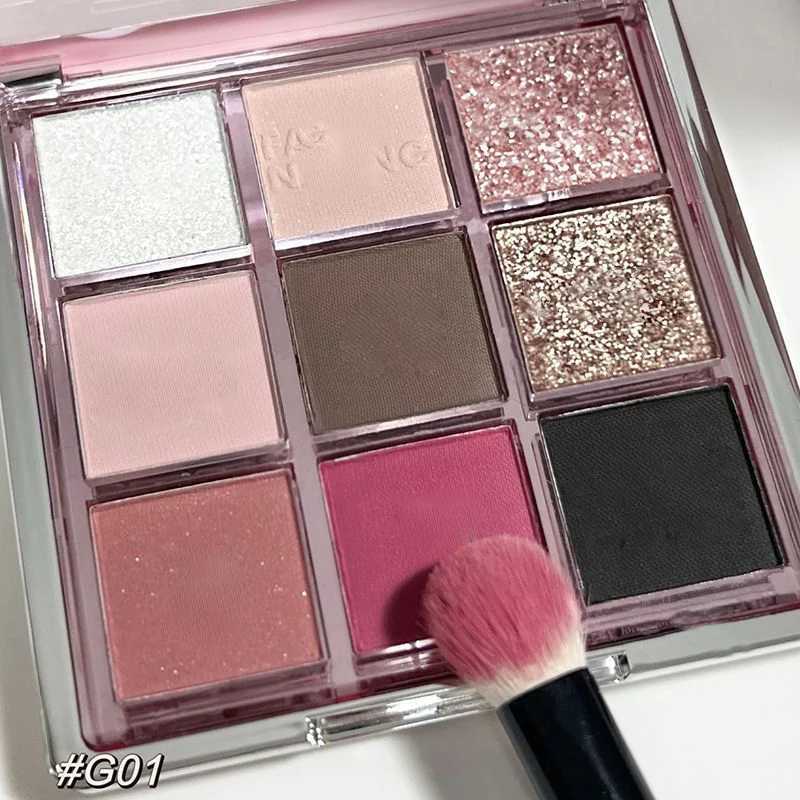 9 Colors Eyeshadow Palette Sweet Cool Girls Punk Smokey Black Grey Eye Shadow All-in-One Palette Matte Eye Contouring Eye MakeupXJ250520