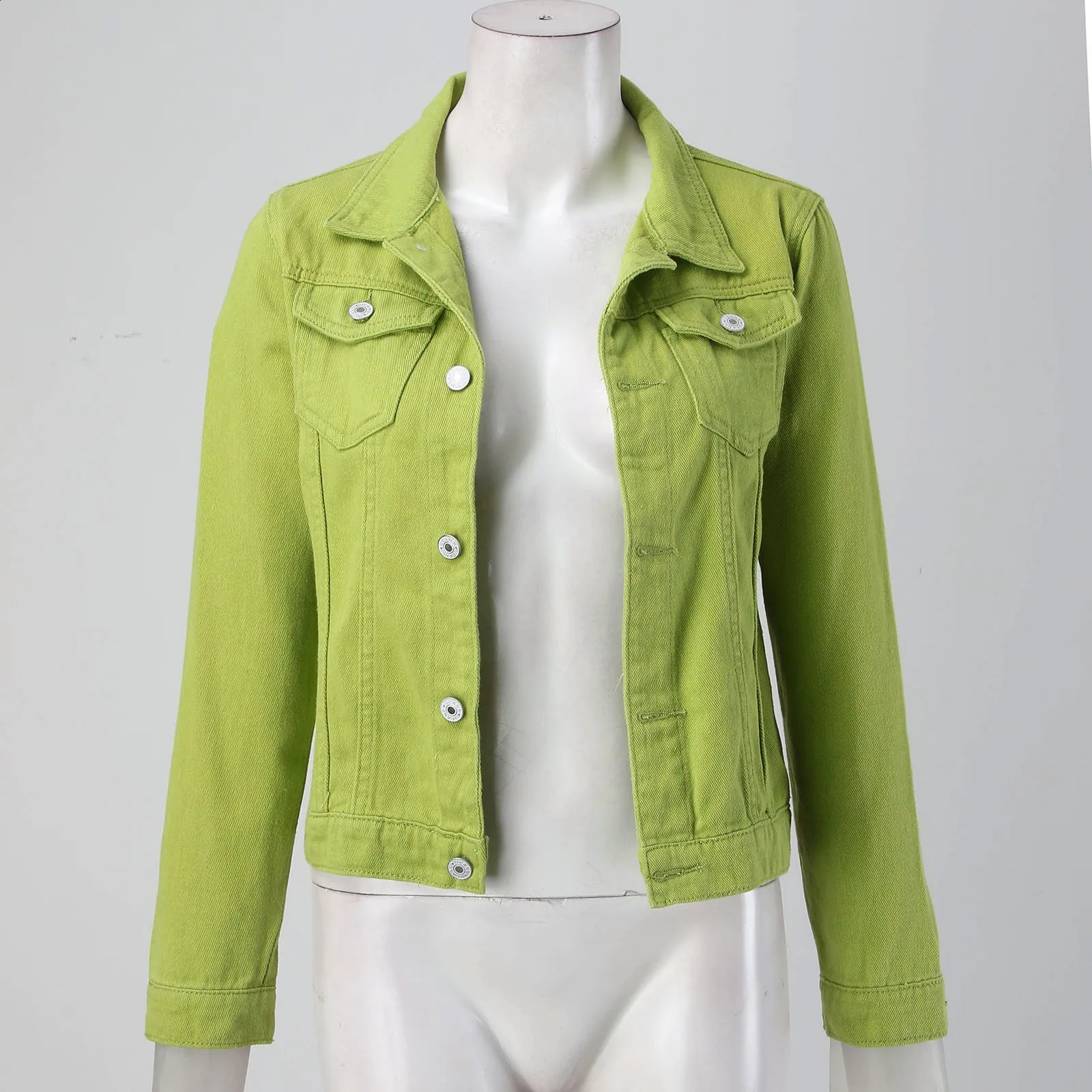 Jackets For Women Plus Size Vintage Button Down Distressed Short Denim Jean Jacket With Pocket Woman Clothing Chaquetas 240711