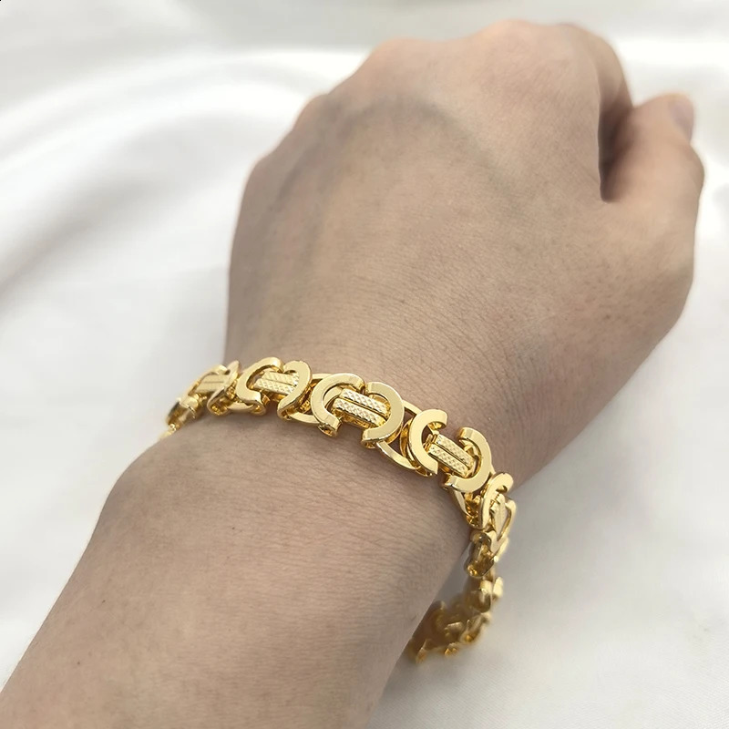Italian necklace African jewelry set gold-plated copper bracelet Dubai gift fashion party engagement jewelry 240710